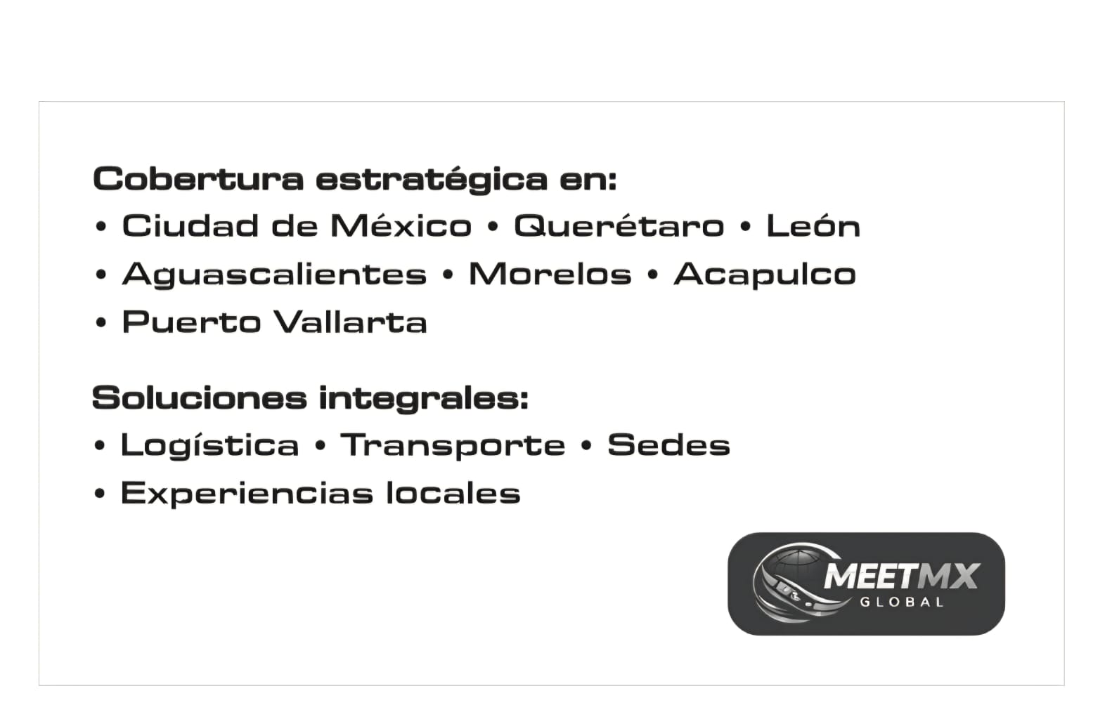 Diseño promocional MeetMx Global DMC